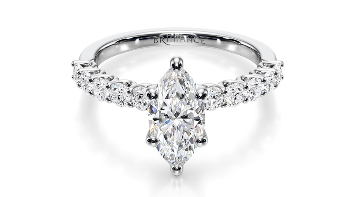 U-Prong Diamond Engagement Ring