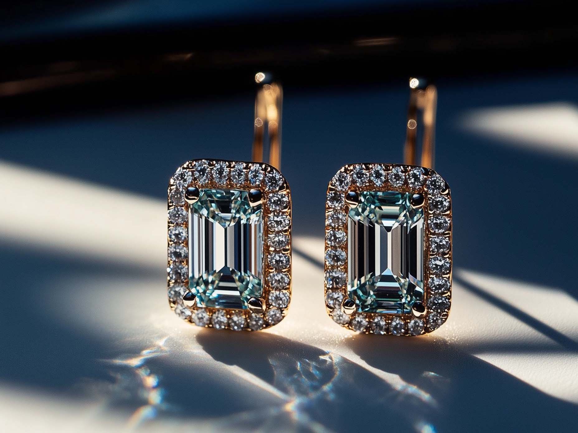 Beautiful threader earrings in sunlight