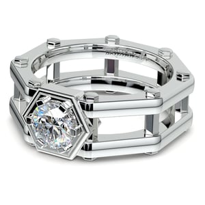 Cog Inspired Mens Engagement Ring (1 ctw) - Daedalus