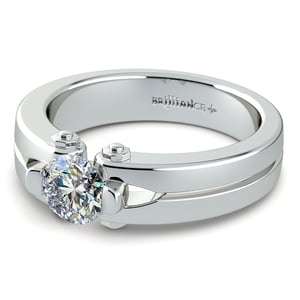 Solitaire Mens Engagement Ring | Perses Design | 1/2 ctw