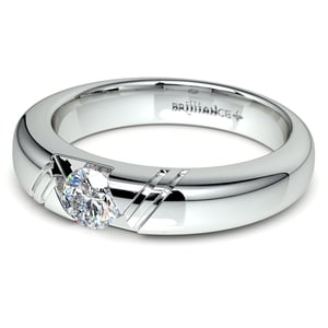 Solitaire Mens Engagement Ring | Zephyr Design | 1/2 ctw
