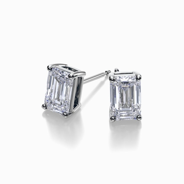 1.00 Carat Emerald Stud Earrings