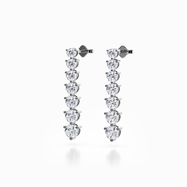2.00 Carat Graduated Drop Earrings