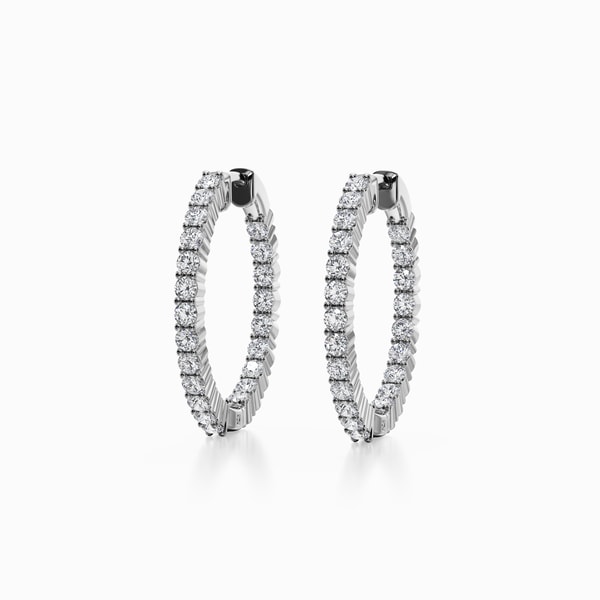 1.50 Carat Hoop Earrings