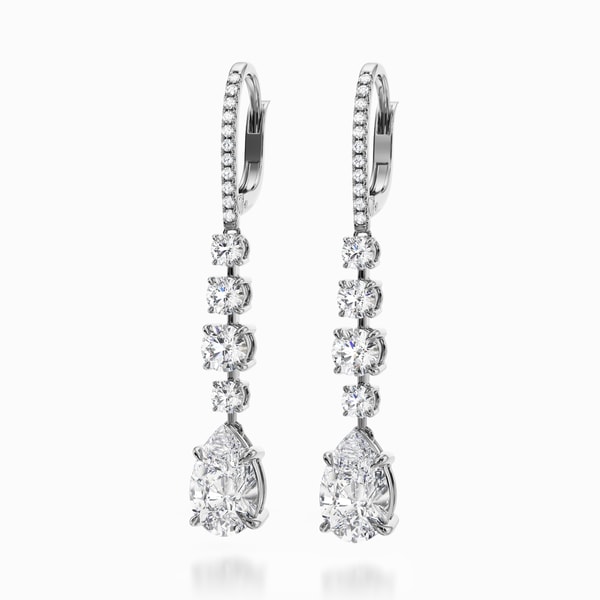Pear Round Drop Earrings