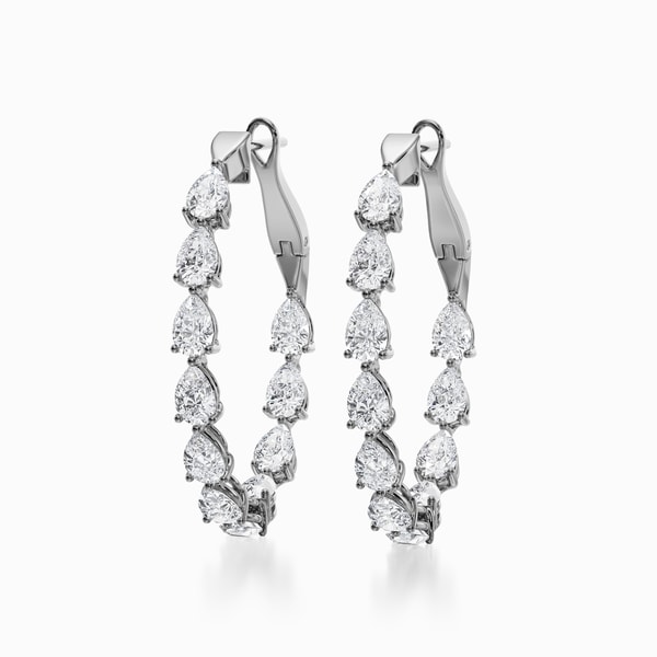 Pear Hoop Earrings