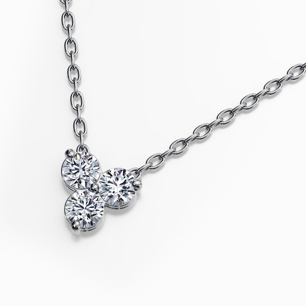 Three Stone Cluster Pendant