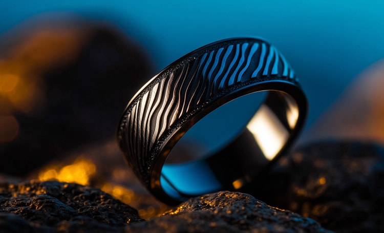 Damascus Steel Wedding Bands