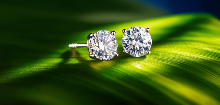 Gemstone Stud Earrings
