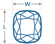 Cushion Diamond | Length to Width (1.1)