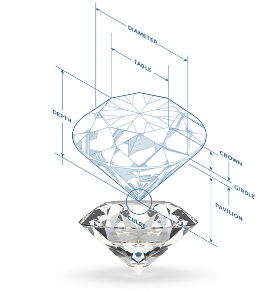 diamond cut clarity anatomy chart glossary