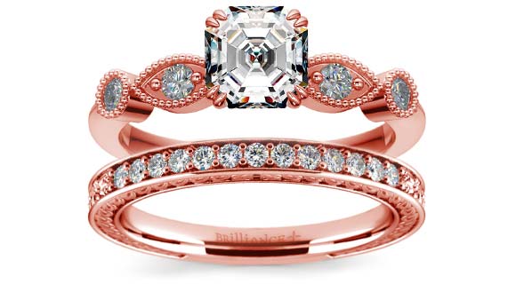 Asscher Setting: Simple & Delicate