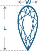 Pear Diamond | Length to Width (1.8)