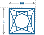 Princess Diamond | Length to Width (1.0)