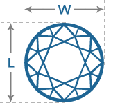 Round Diamond | Length to Width (1.0)