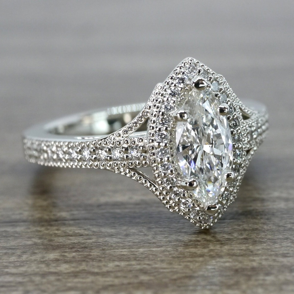 Vintage Milgrain Halo