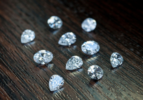 diamonds on wooden background
