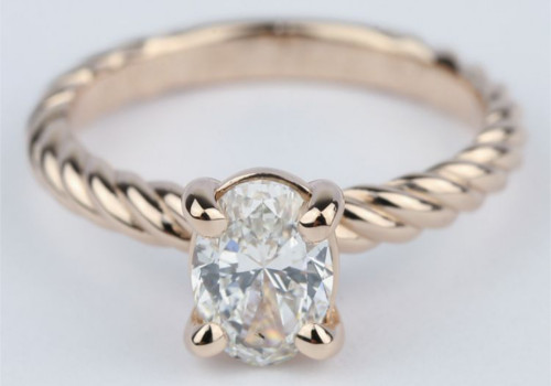 twisted rope solitaire rose gold